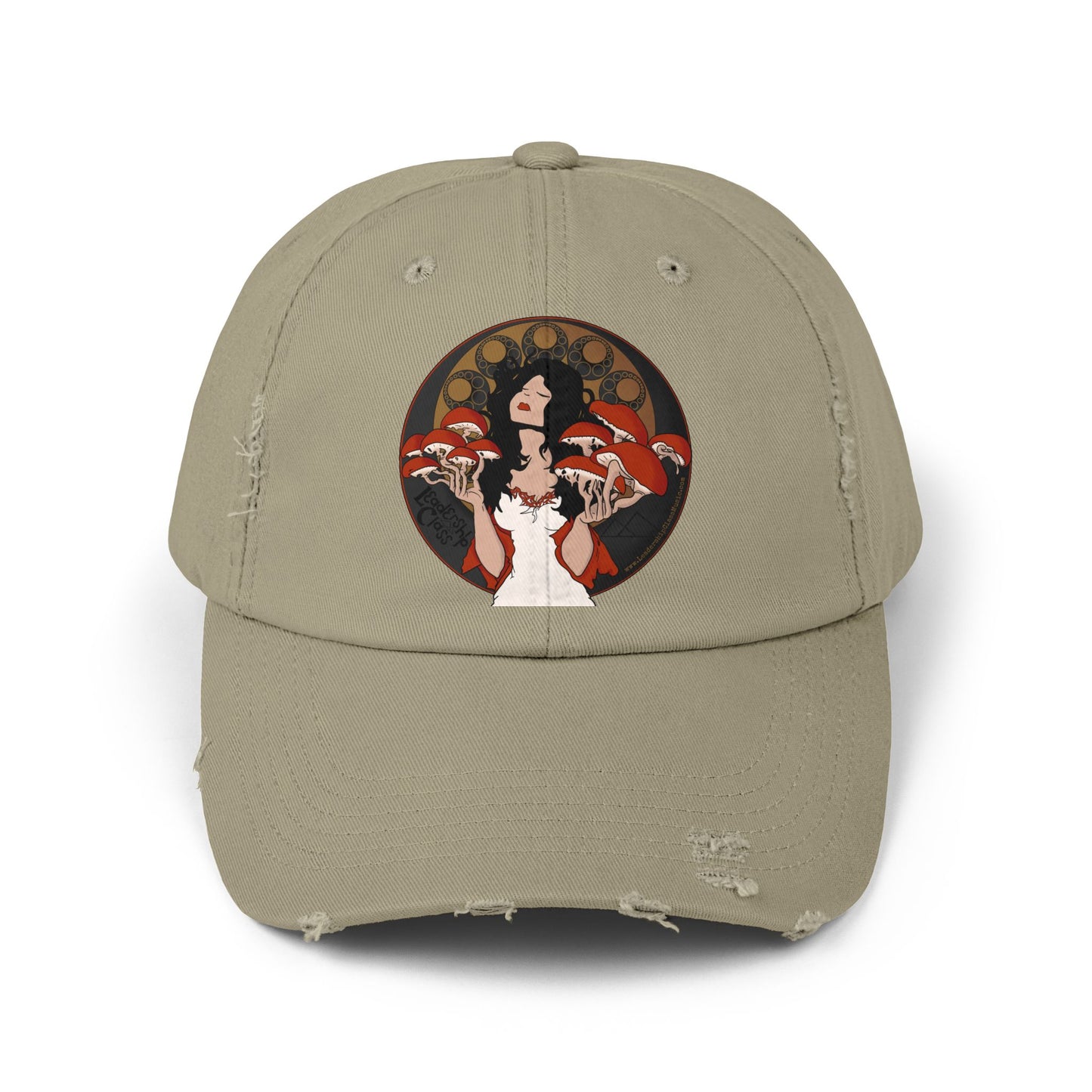 Distressed Cap - The Mystique of Mycelium Alt Rock Band Logo