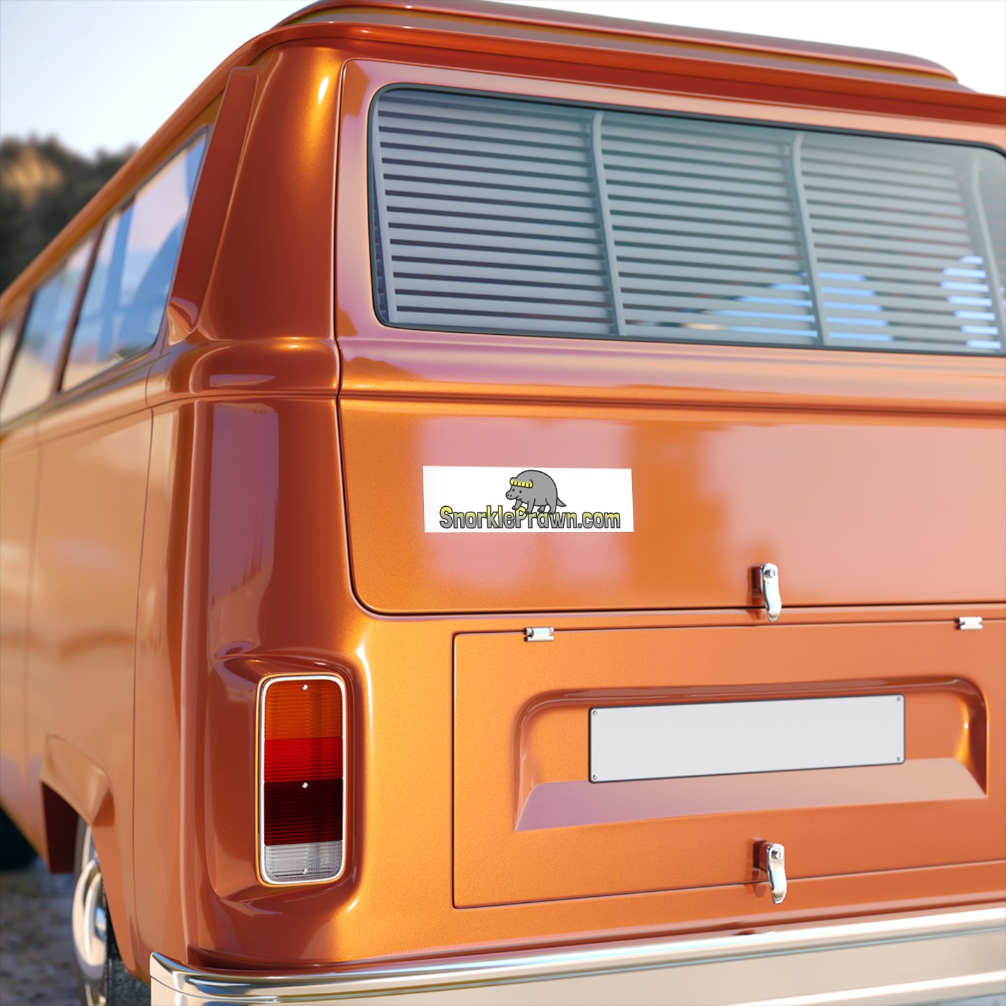 Fun SnorklePrawn Bumper Sticker - Quirky Car Decor for Animal Lovers