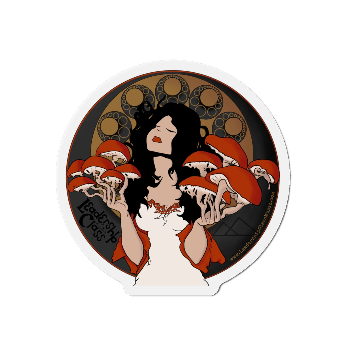 Die-Cut Magnet - The Mystique of Mycelium Alt Rock Band Logo