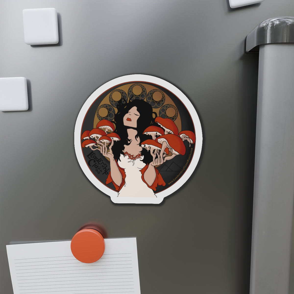 Die-Cut Magnet - The Mystique of Mycelium Alt Rock Band Logo