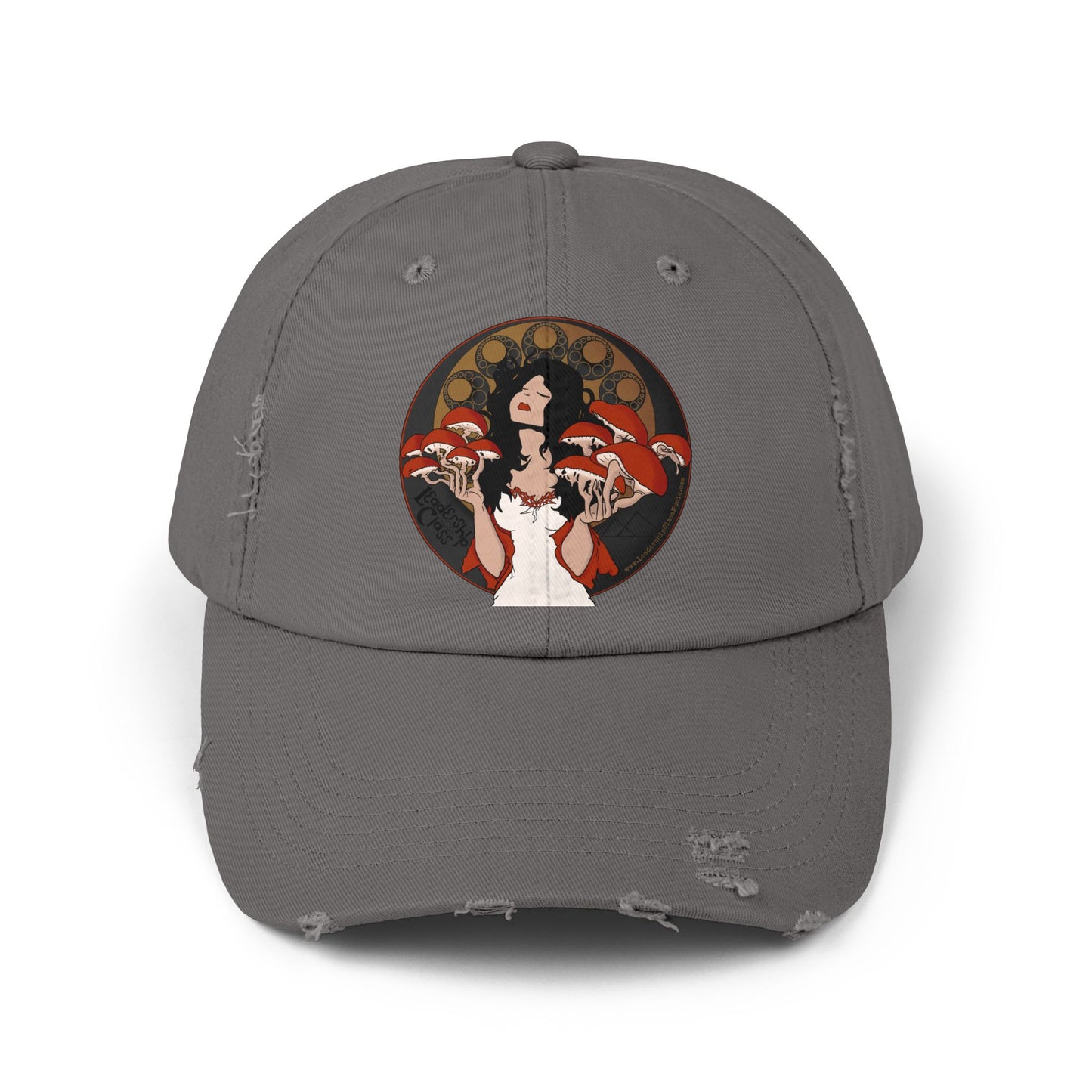 Distressed Cap - The Mystique of Mycelium Alt Rock Band Logo