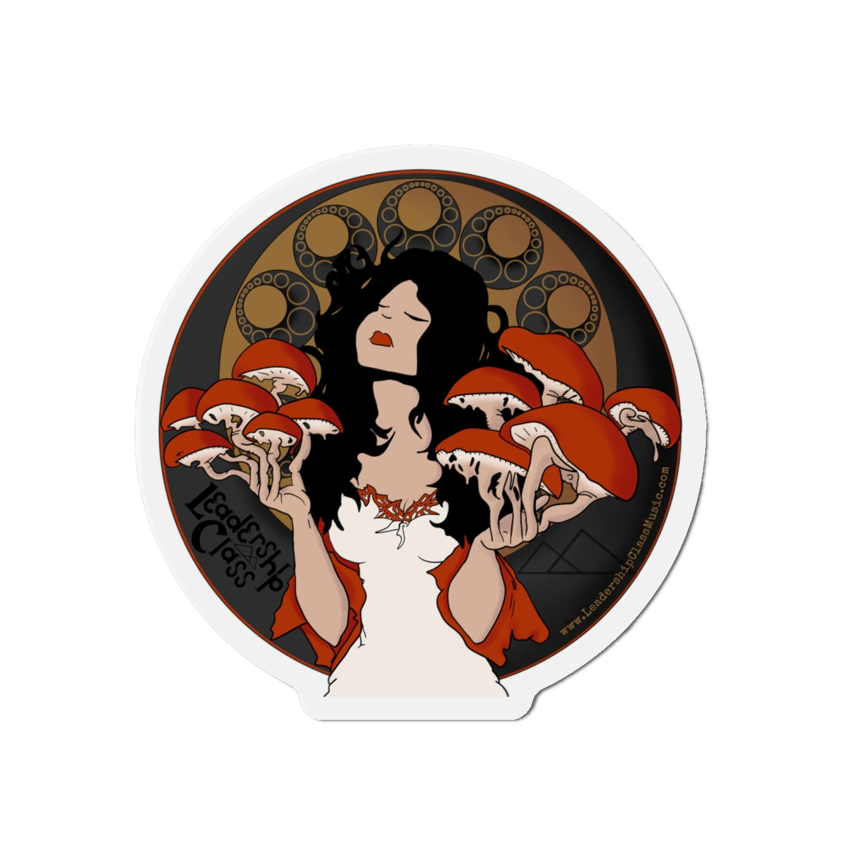 Die-Cut Magnet - The Mystique of Mycelium Alt Rock Band Logo