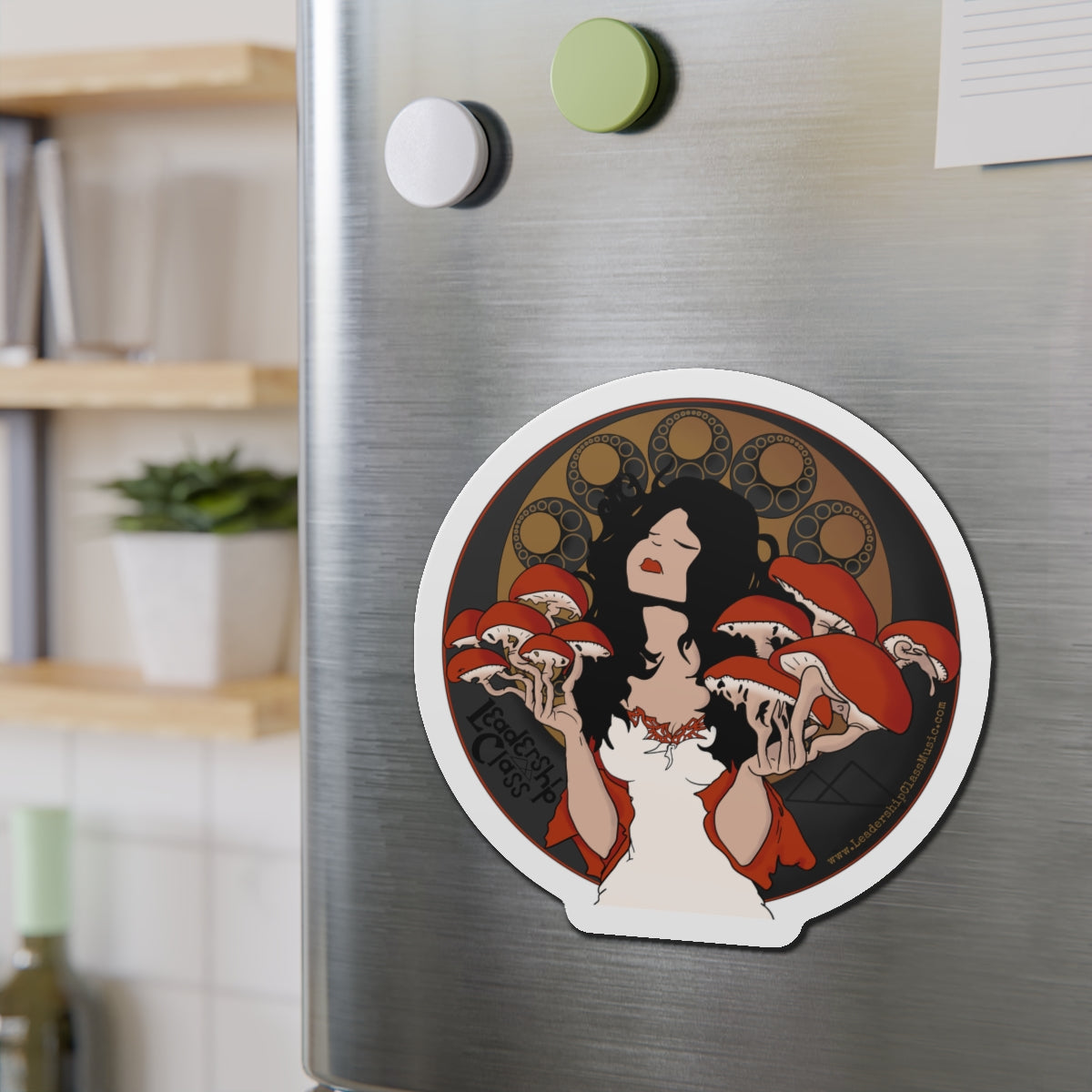 Die-Cut Magnet - The Mystique of Mycelium Alt Rock Band Logo
