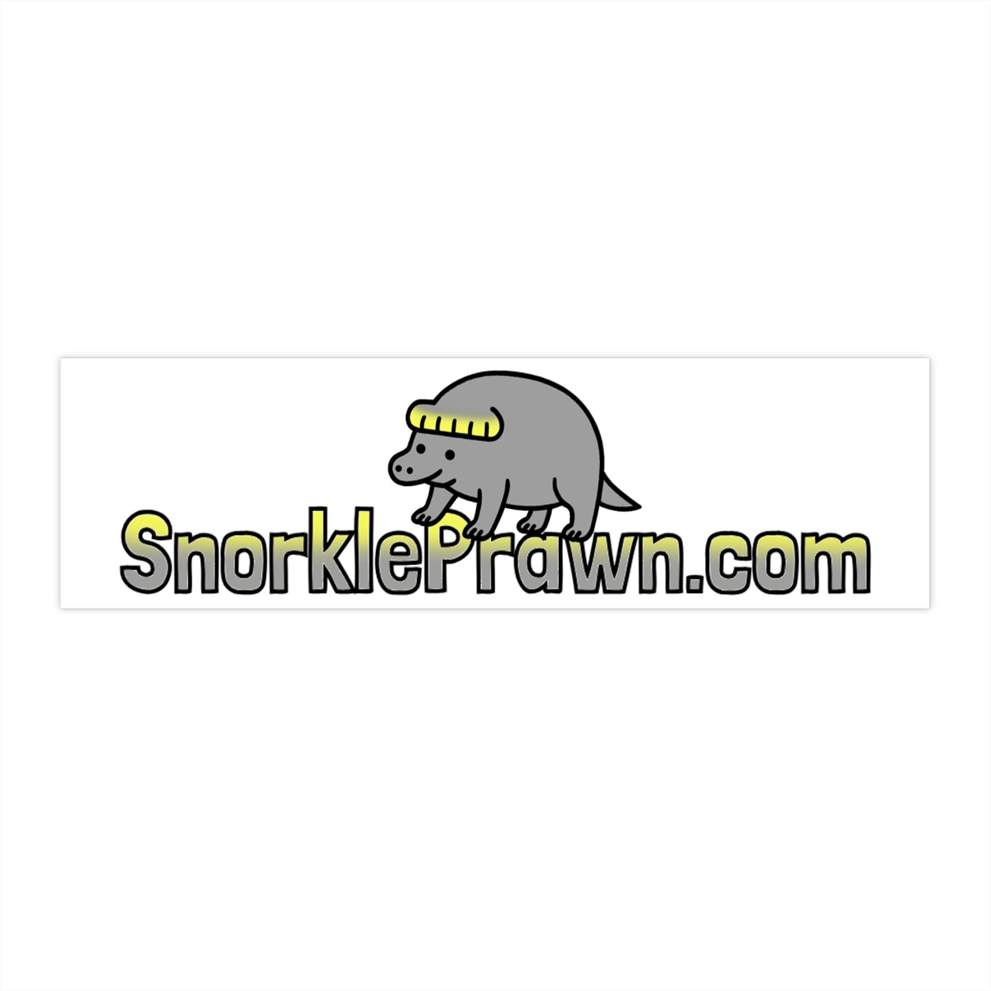 Fun SnorklePrawn Bumper Sticker - Quirky Car Decor for Animal Lovers