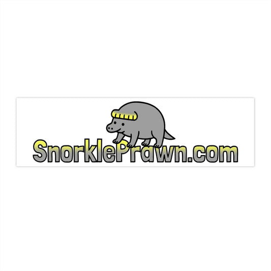 Fun SnorklePrawn Bumper Sticker - Quirky Car Decor for Animal Lovers