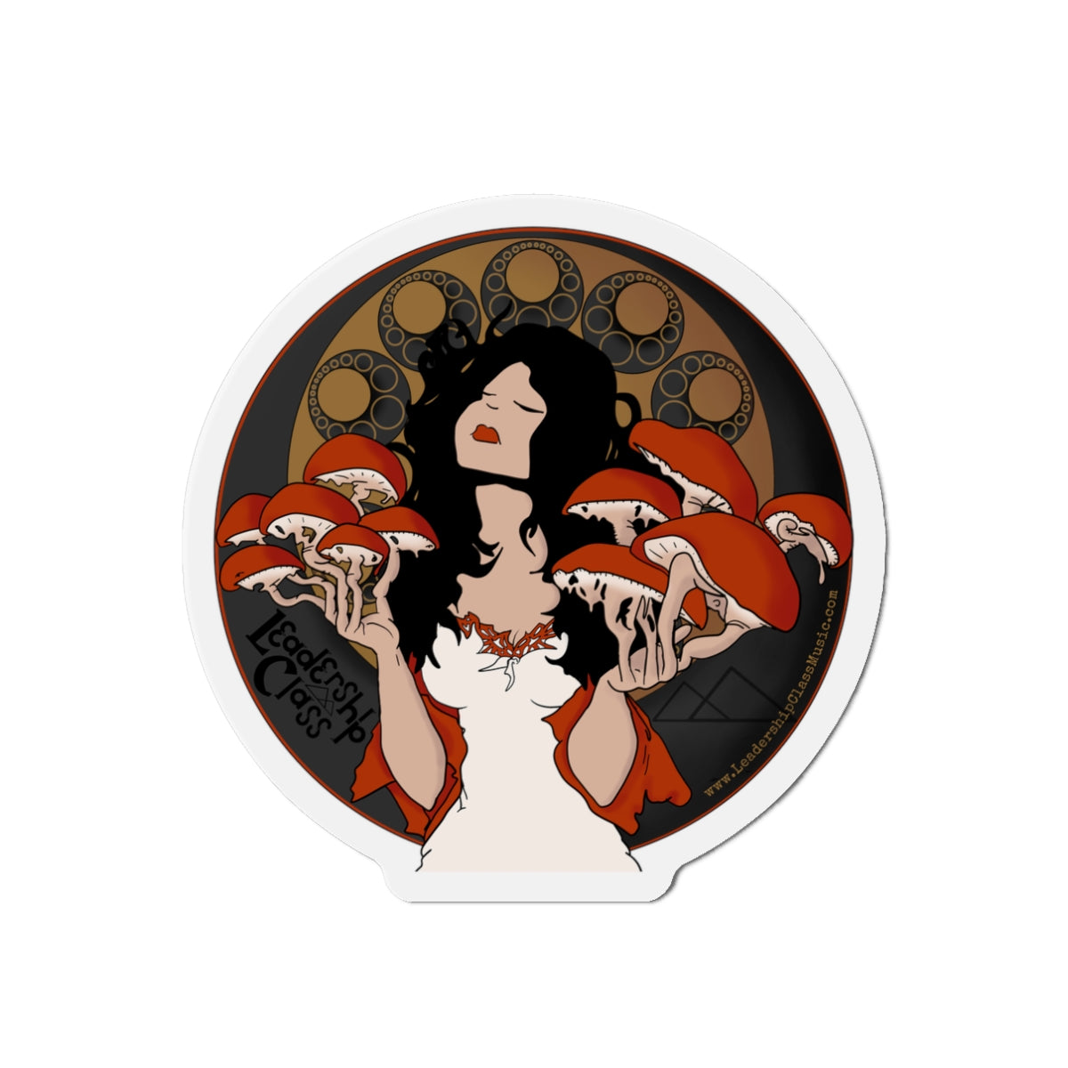 Die-Cut Magnet - The Mystique of Mycelium Alt Rock Band Logo
