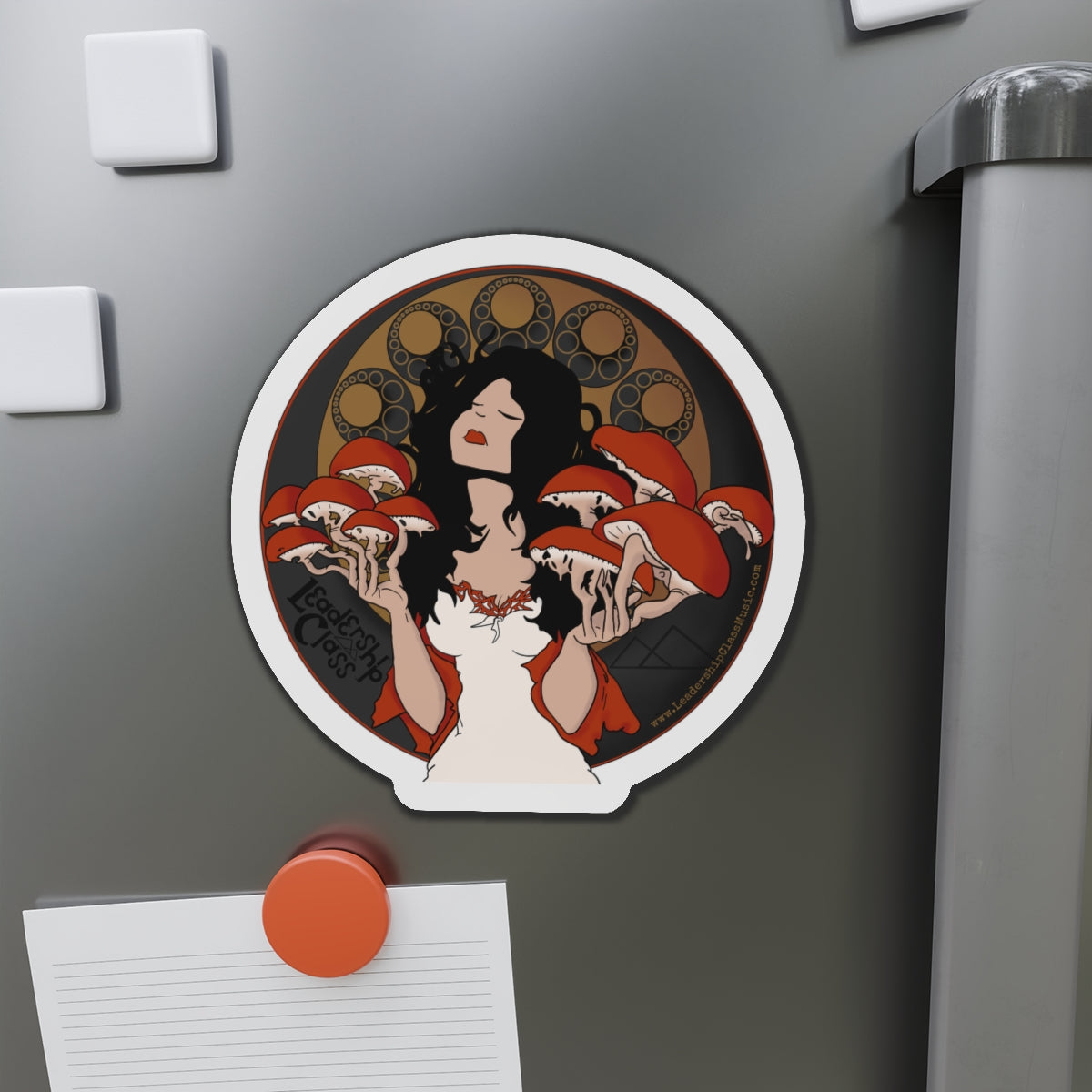 Die-Cut Magnet - The Mystique of Mycelium Alt Rock Band Logo
