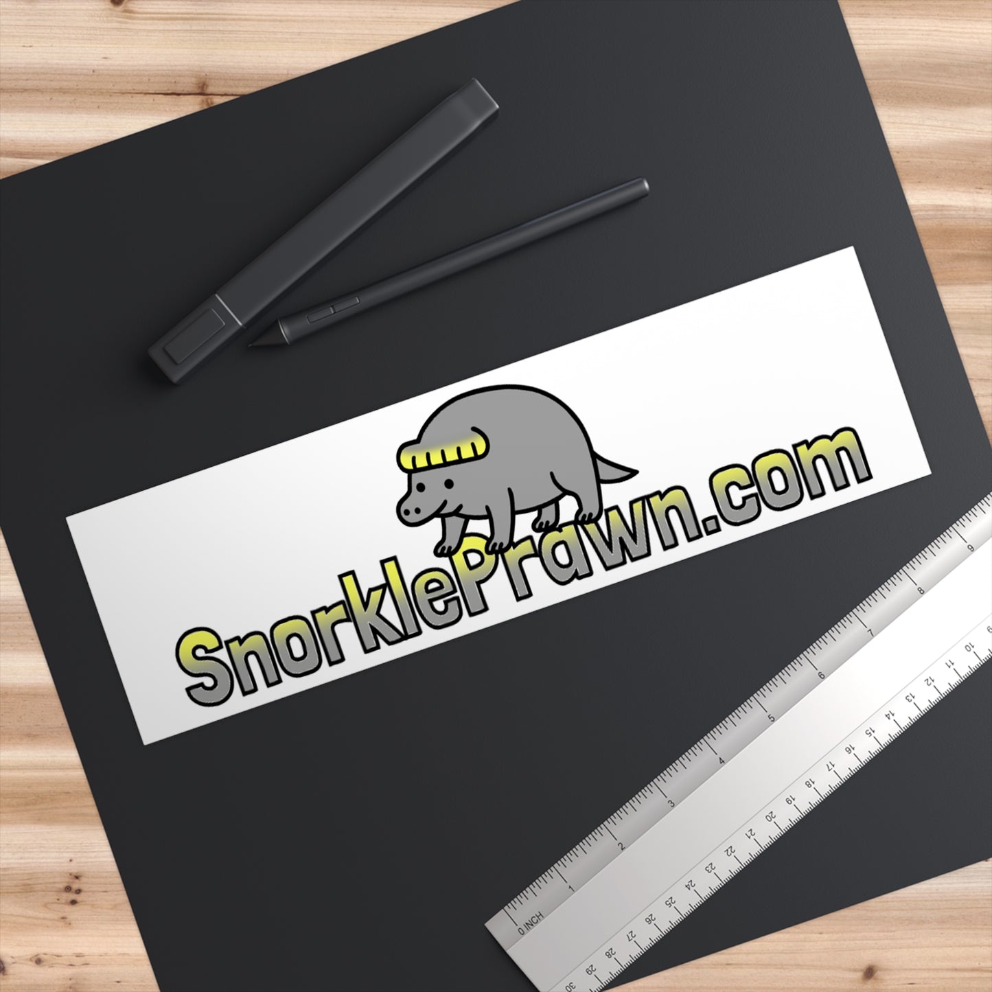 Fun SnorklePrawn Bumper Sticker - Quirky Car Decor for Animal Lovers