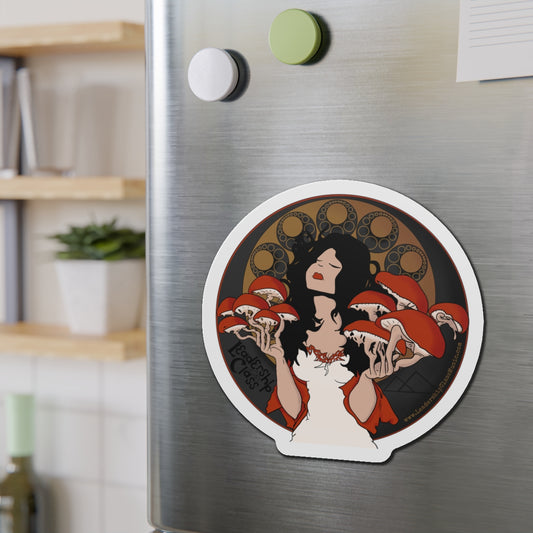 Die-Cut Magnet - The Mystique of Mycelium Alt Rock Band Logo
