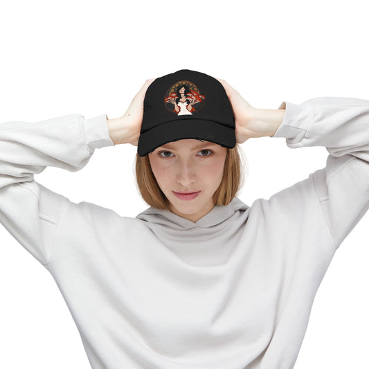 Distressed Cap - The Mystique of Mycelium Alt Rock Band Logo